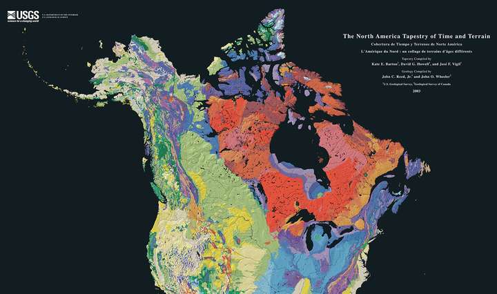 North American Tapestry of Time and Terrain map